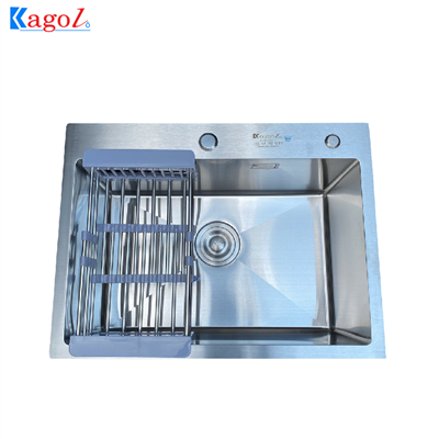 Chậu rửa bát Kagol một hố inox (KT:60x45x24cm)