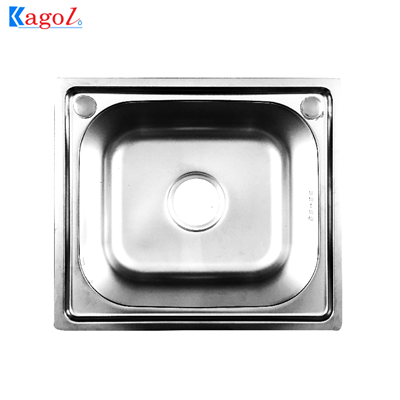 Chậu rửa bát Kagol inox dập một hố (KT:42x37x22cm)