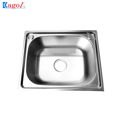 Chậu rửa bát Kagol inox dập một hố (KT:50x40x22cm)