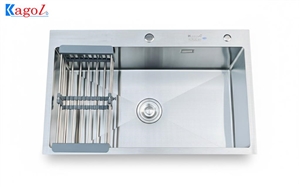 Chậu rửa bát inox Kagol một hố 80x50 cm