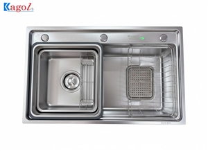Chậu rửa bát Kagol 1 hố inox304 75x46