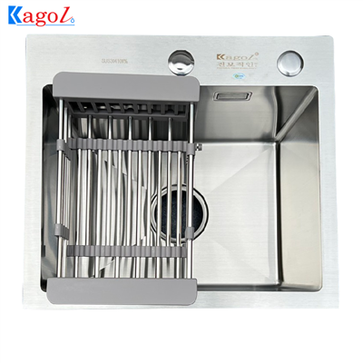 Chậu rửa bát Kagol một hố inox 304 (KT:45x40x24 cm)