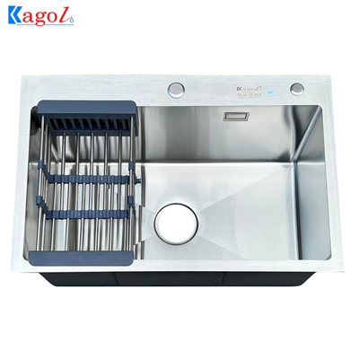 Chậu rửa bát Kagol một hố inox 304 (KT:68x45x24 cm)