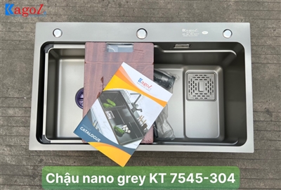 Chậu rửa bát nano xám Kagol một hố