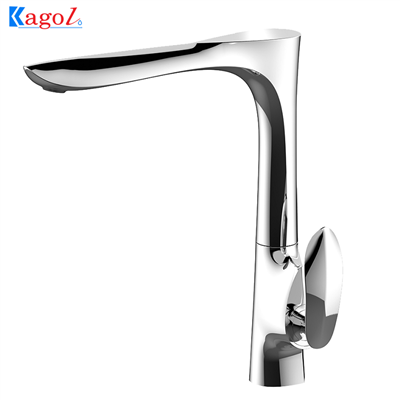 Vòi lavabo Kagol đồng 1 chân 2 đường nước 27cm