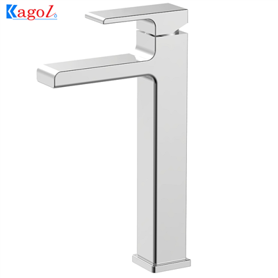 Vòi lavabo Kagol inox 304, chân vuông 2 đường nước 29cm