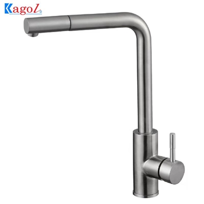 Vòi rửa bát Kagol inox sus 304 nóng lạnh cần cứng vuông